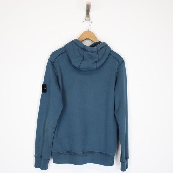 Stone Island AW 2021 Blue Cotton Hoodie Jumper