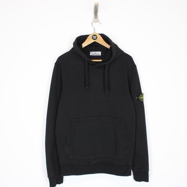 Stone Island AW 2023 Black Cotton Hoodie Jumper