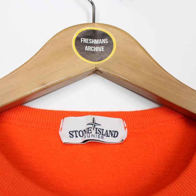 Stone Island AW 2019 Orange Crew Neck Sweatshirt Jumper