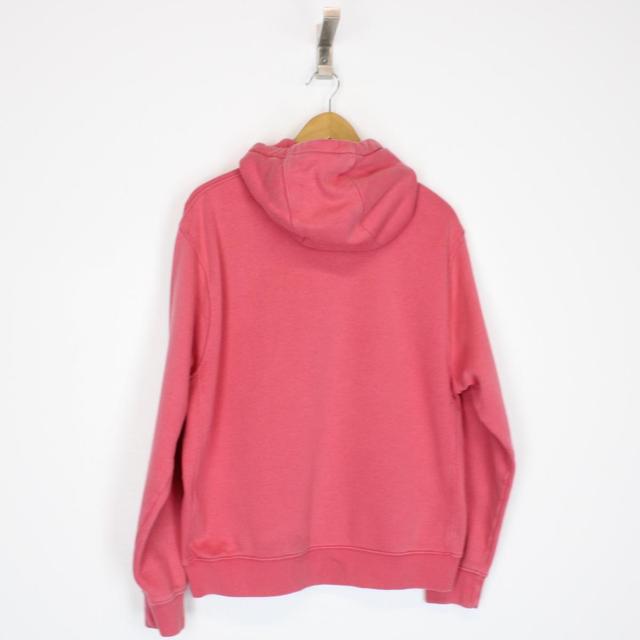 Nike Pink and White Spellout Hoodie Jumper