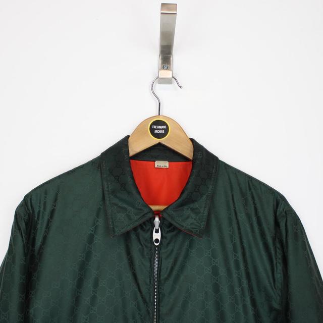 Gucci Green and Orange GG Monogram Reversible Nylon Jacket