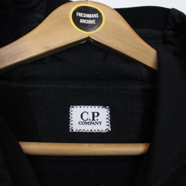 CP Company Black Cotton Goggle Hoodie Jumper