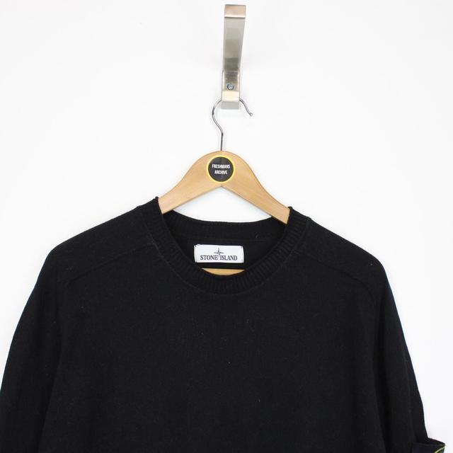 Stone Island SS 2019 Black Cotton Knit Sweatshirt Jumper