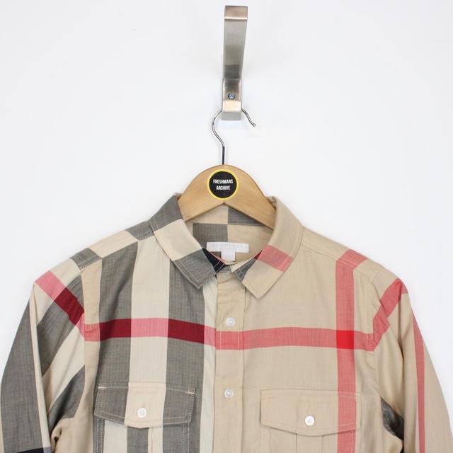 Burberry Beige Nova Check Long Sleeve Cotton Shirt