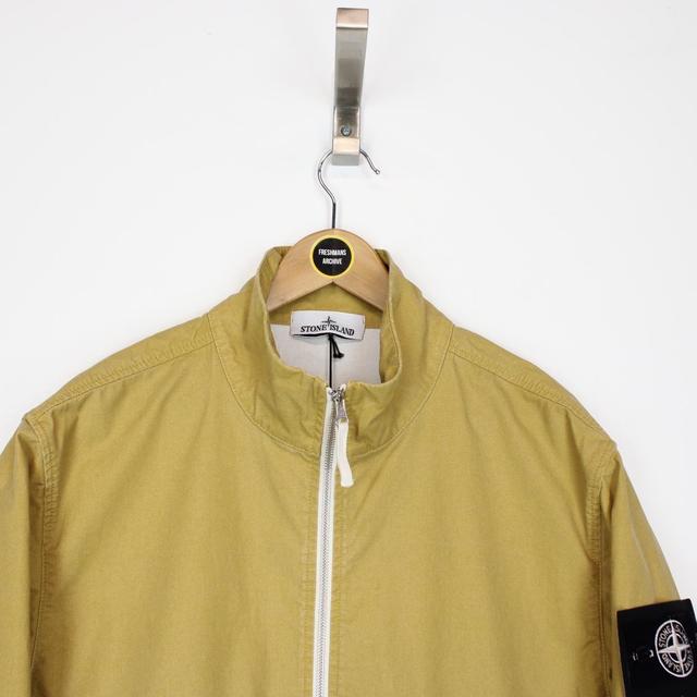 Stone Island AW 2024 Mustard Yellow Full Zip Panama Recycled Oxide Plating