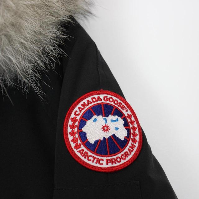 Canada Goose Black Chilliwack Bomber Down Jacket with Fur Trim