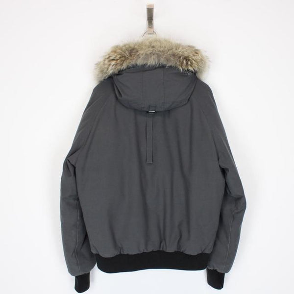 Canada Goose Graphite Grey Chilliwack Bomber Down Jacket with Fur Trim