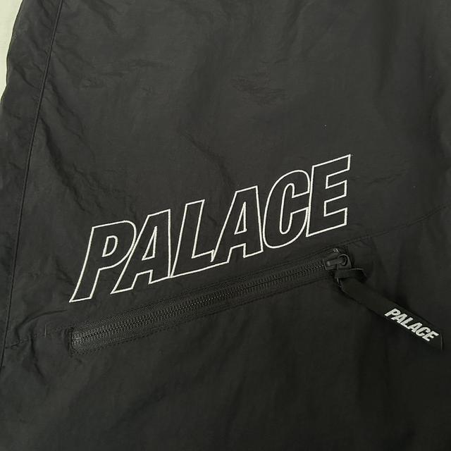 Palace 2022 Black and White Slant Nylon Shell Tracksuit Bottoms / Joggers