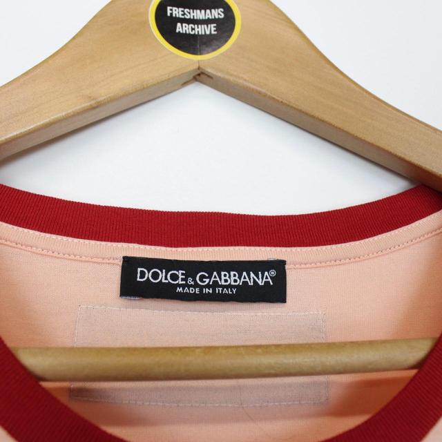 Dolce &amp; Gabbana Peach Orange and Red Short Sleeve T-Shirt