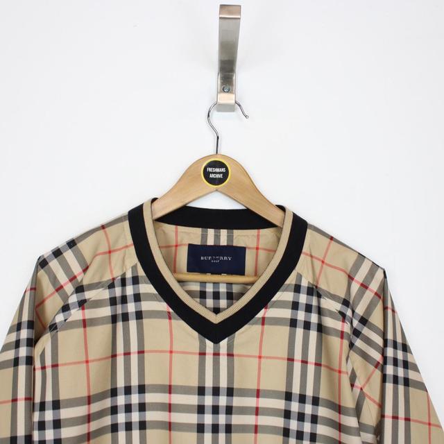 Burberry Golf Beige and Black Nova Check Pullover Jacket