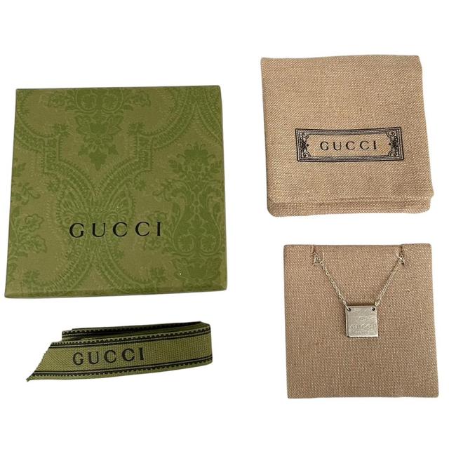 Gucci Square Pendant Sterling Silver Bracelet