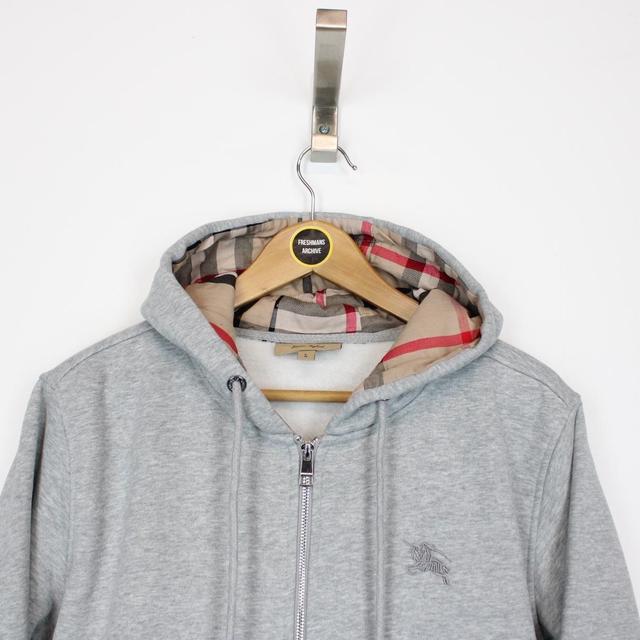 Burberry London Grey Full Zip Cotton Hoodie Jumper