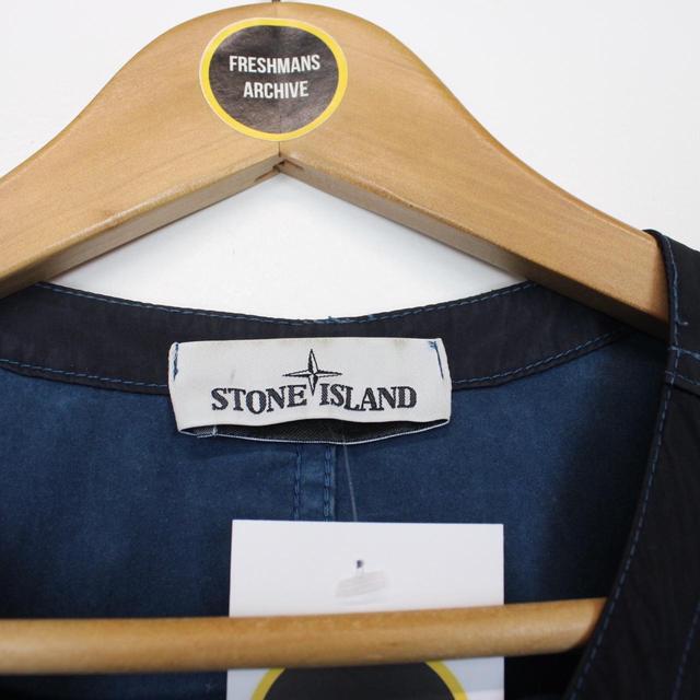 Stone Island AW 2017 Navy Blue Nylon Metal Flock Vest Jacket