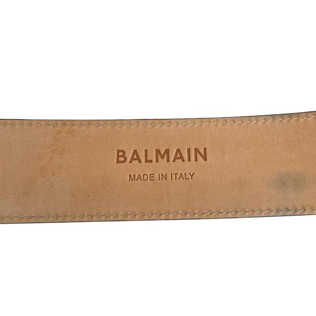 Balmain Multicoloured Sky Canvas and Leather Belt