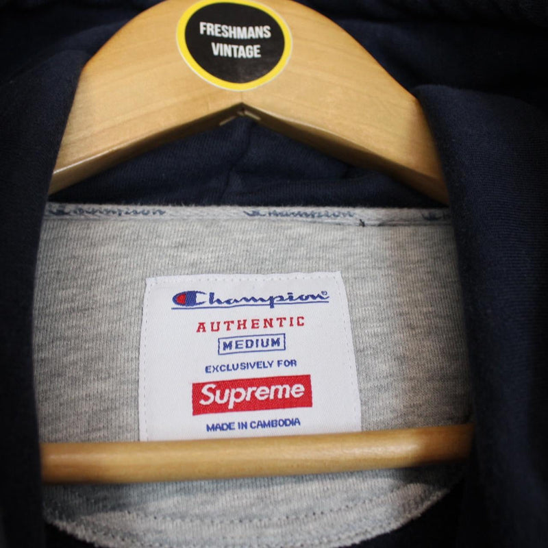 Champion x Supreme Label Hoodie Medium