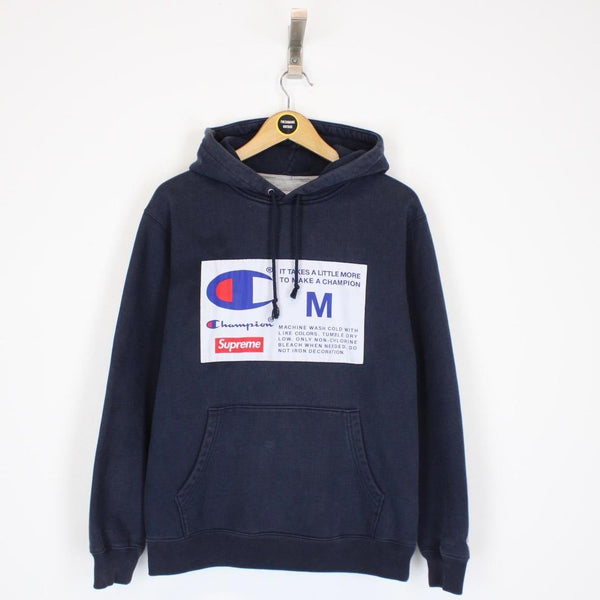 Champion x Supreme Label Hoodie Medium