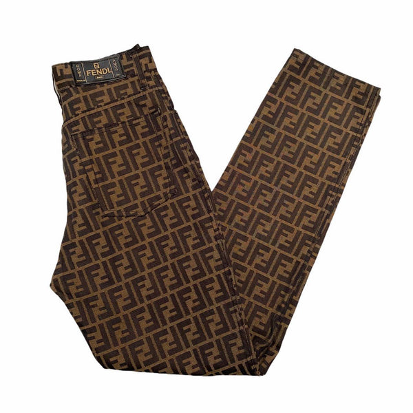 Vintage Fendi Monogram Jeans UK 8