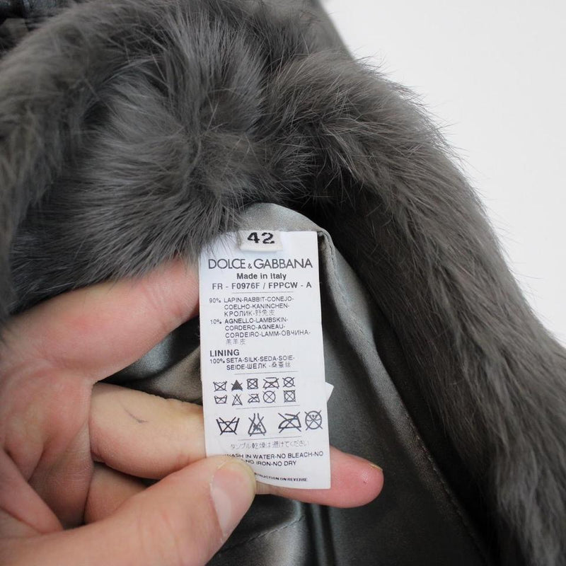 Dolce & Gabbana Rabbit Fur Coat Medium